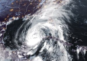 Latest satellite view of Hurricane Helene from the GOES-East weather satellite. Image: NOAA