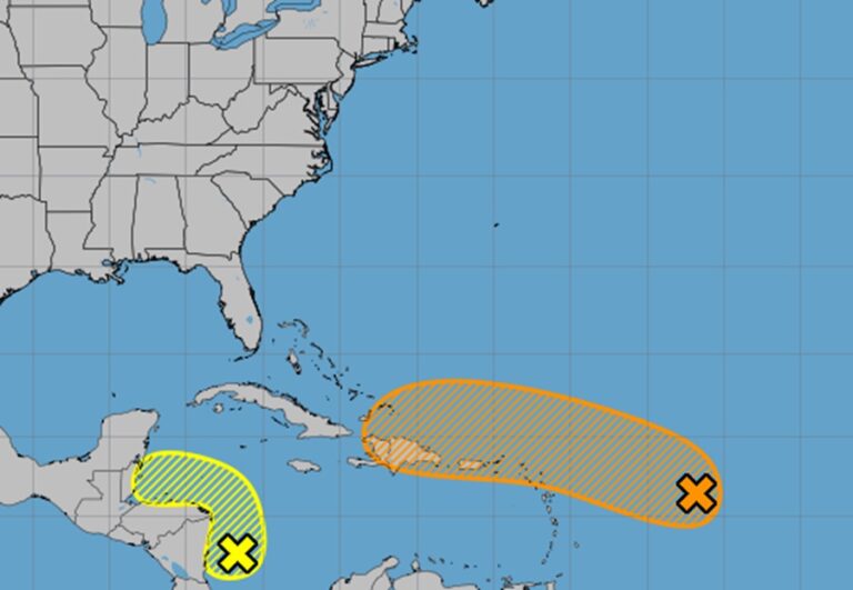 Hurricane Center Continues to Monitor Two Areas for Development