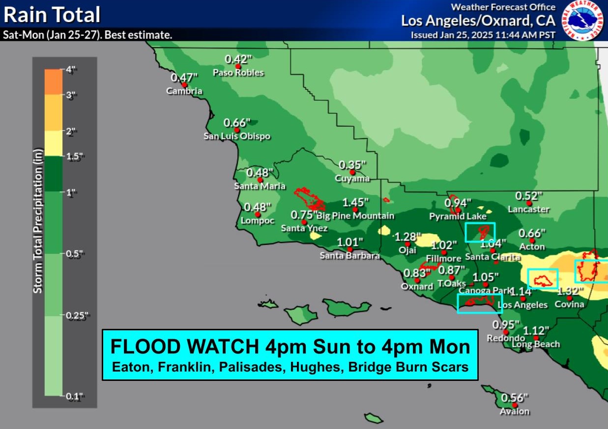 Winter Storm Warnings and Flood Watches Up for Southern California Burn ...