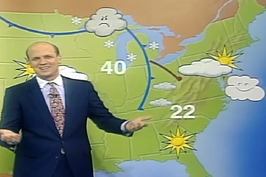 New Jersey resident David Frankel during a 6 ABC Weathercast on WPVI-TV. Image: WPVI-TV / 6 ABC