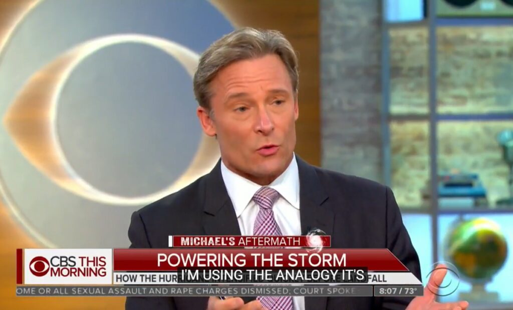 Lonnie Quinn is the lead weather anchor for New York City's CBS station and delivers weathercasts on the station's 5, 6, and 11 pm newscasts. Image: WCBS-TV