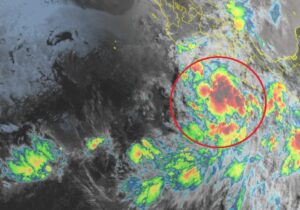 Tropical Storm Dalila is taking shape along the Mexican coast as this latest view from the GOES-West weather satellite shows. Image: NOAA
