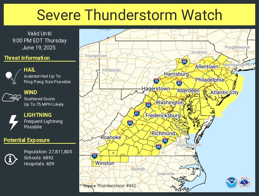 Destructive Wind and Tornado Threat Today in New Jersey, Pennsylvania ...