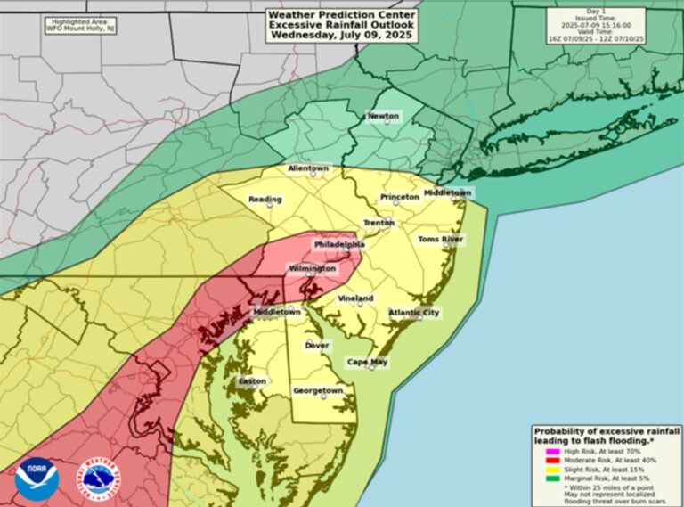 More Mid Atlantic Flash Flooding Likely Today