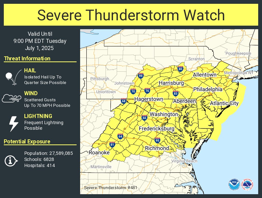 Severe Weather Outbreak Likely in Mid Atlantic