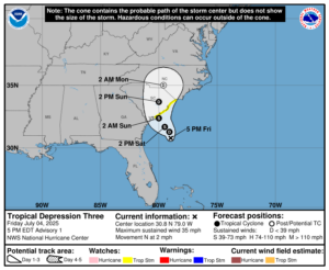 Latest official forecast track issued by the National Hurricane Center. Image: NHC