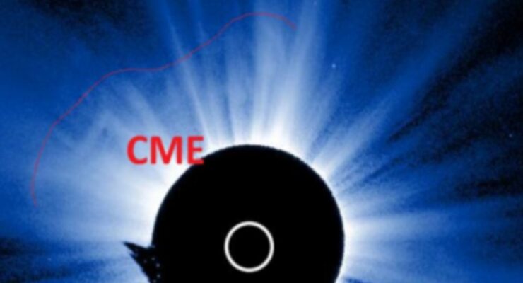 Several coronal mass ejections (CME) have exploded from the sun and have headed towards Earth. Image: NWS SWPC