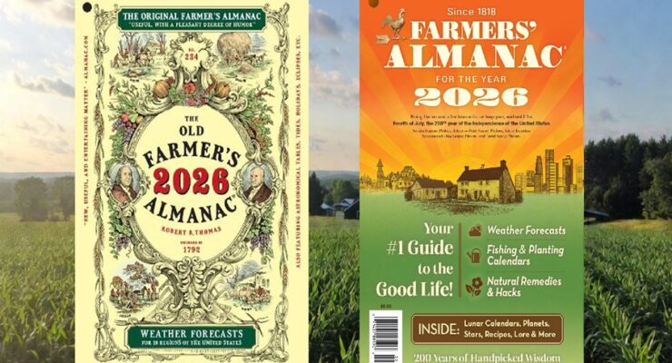 The Farmer's Almanac, right, will no longer publish. The Old Farmer's Alamanc, left, will still publish. Image: Old Farmer's Almanac and Farmer's Almanac.