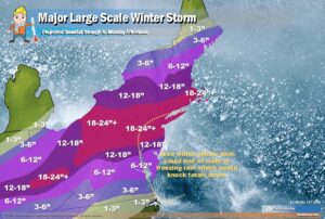 Latest forecast snowfall for Friday through to Monday afternoon. Image: Weatherboy