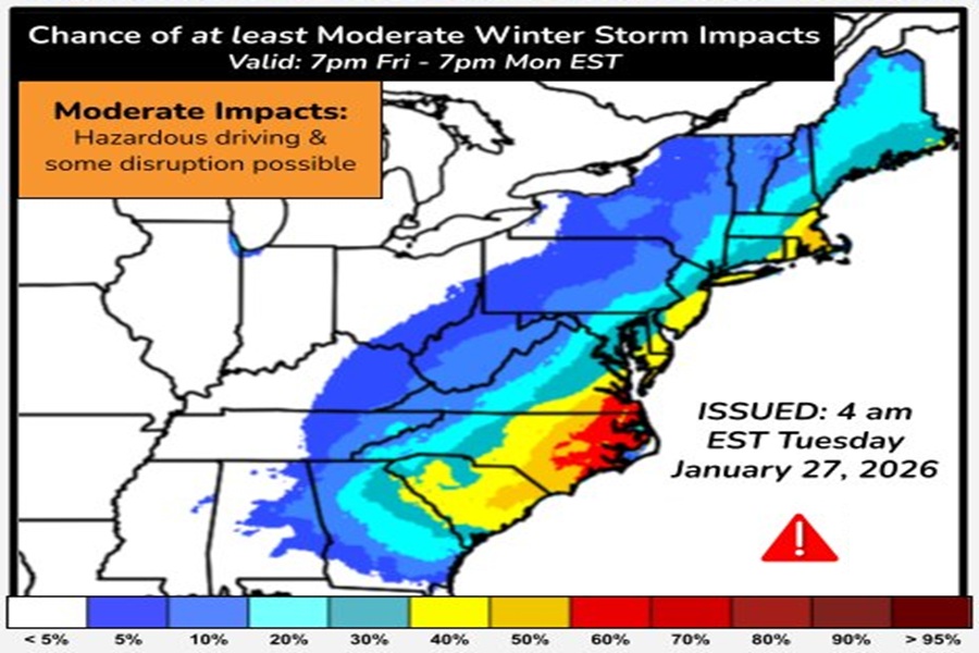 National Weather Service Wants People to Know About Weekend Blizzard Threat on East Coast