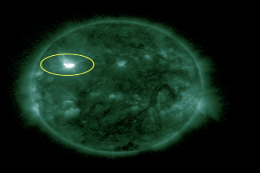 Region 4366 produced another strong X8.1 solar flare this evening. Image; NOAA SWPC