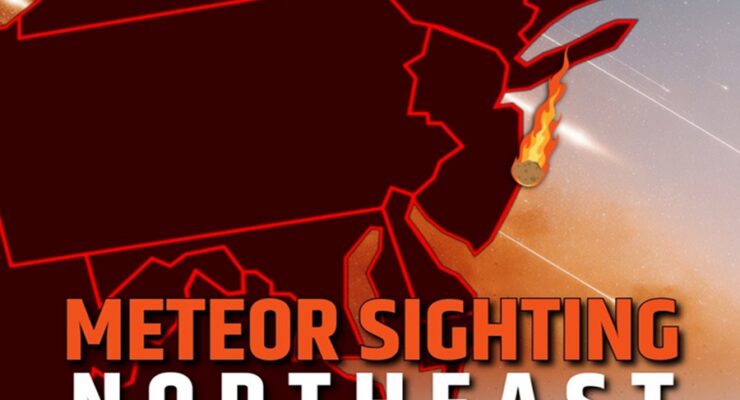 A meteor was spotted over the northeastern U.S. on Tuesday. Image: NASA