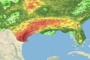 Widespread heavy rains are likely along the Gulf coast, especially over portions of south Texas. Image: NWS