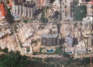 Satellite imaging company Vantor has released high-resolution photography like this of the damage created by the twin earthquakes that struck Venezuela earlier this week. Image: Vantor