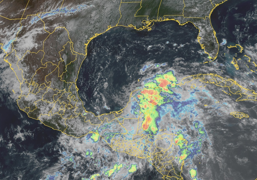 Current view of the Gulf of America from the GOES-East weather satellite.  Image: NOAA