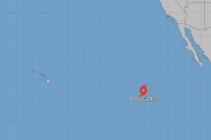 Tropical Storm Douglas has formed in the Pacific Ocean. Image: NHC