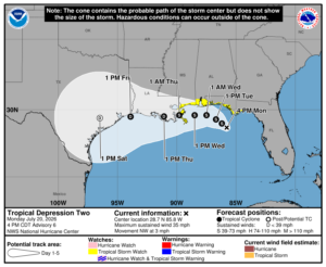 Latest official storm track from the National Hurricane Center. Image: NHC