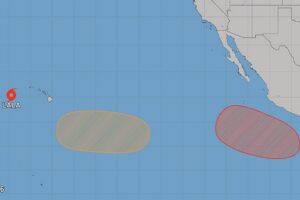 The areas in orange and red could give birth to new tropical cyclones in the coming days, according to the National Hurricane Center. Image: NHC