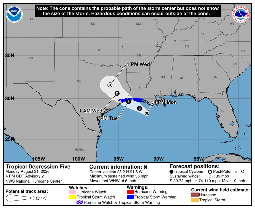 Latest official track from the National Hurricane Center. Image: NHC