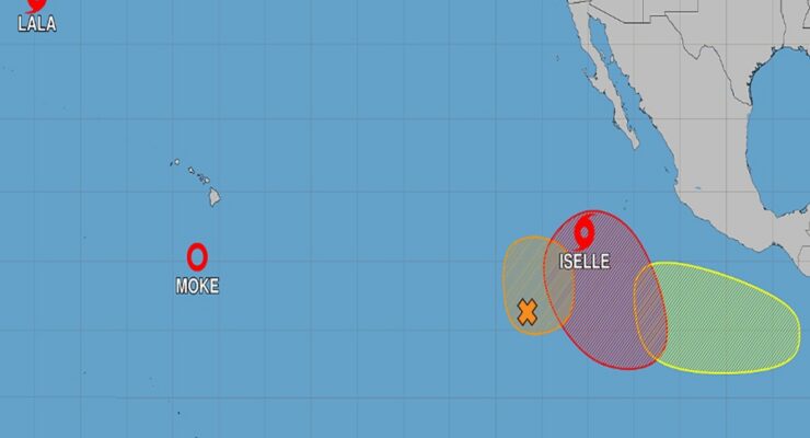 The Pacific remains active with tropical cyclones and tropical cyclone threats. Image: NHC