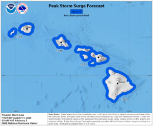 The entire state could see storm surge from Lala. Image: NHC