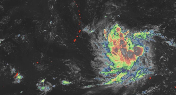 Champi is forecast to become a typhoon before approaching Guam. Image: NOAA