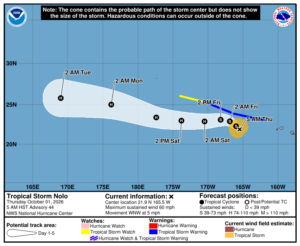 Latest track for Nolo. Image: NHC
