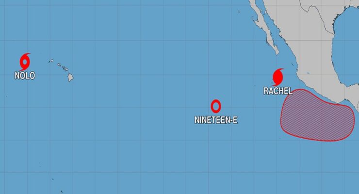 While the Atlantic is quiet, the Pacific remains very busy as October gets underway. Image: NHC