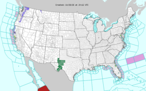 Current warnings issued by the National Weather Service. Image: NWS